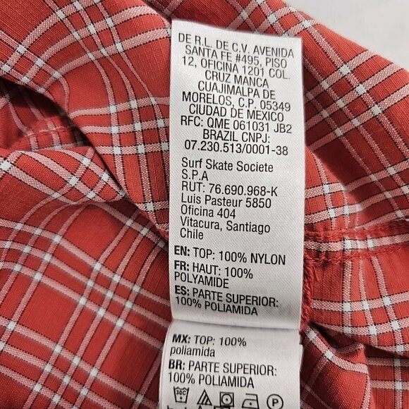 Quiksilver Waterman Regular Fit Men’s Plaid Vented Outdoor Nylon Shirt - Medium* - Picture 11 of 16